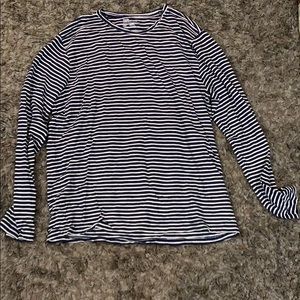 Striped slim fit, stretch long sleeve